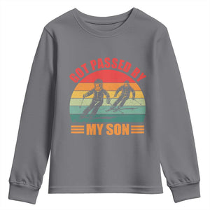 Funny Skiing Ski Dad Youth Sweatshirt Got Passed By My Son Retro Vintage TS11 Charcoal Print Your Wear
