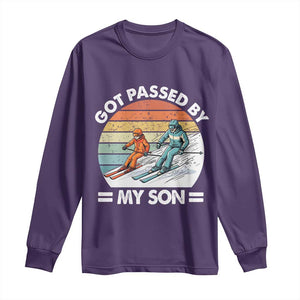 Funny Ski Dad Long Sleeve Shirt Got Passed By My Son Retro Vintage TS11 Purple Print Your Wear