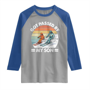 Funny Ski Dad Raglan Shirt Got Passed By My Son Retro Vintage TS11 Sport Gray Royal Print Your Wear