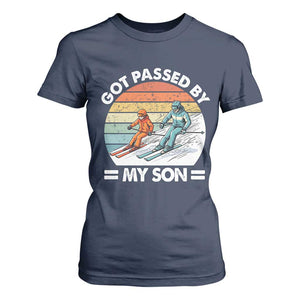 Funny Ski Dad T Shirt For Women Got Passed By My Son Retro Vintage TS11 Navy Print Your Wear