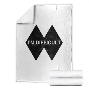 Funny I Am Difficult Double Black Diamond Ski Snowboard Throw Blanket TS11 White Print Your Wear