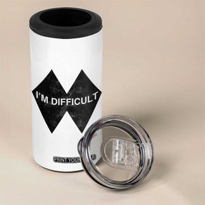 Funny I Am Difficult Double Black Diamond Ski Snowboard 4 in 1 Can Cooler Tumbler TS11 Print Your Wear