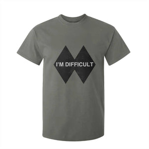 Funny I Am Difficult Double Black Diamond Ski Snowboard T Shirt For Kid TS11 Military Green Print Your Wear