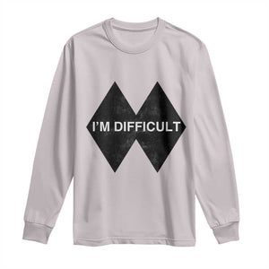 Funny I Am Difficult Double Black Diamond Ski Snowboard Long Sleeve Shirt TS11 Ice Gray Print Your Wear