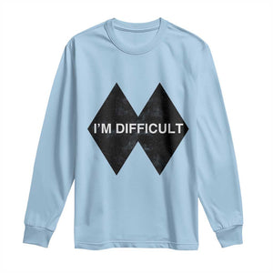 Funny I Am Difficult Double Black Diamond Ski Snowboard Long Sleeve Shirt TS11 Light Blue Print Your Wear