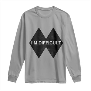 Funny I Am Difficult Double Black Diamond Ski Snowboard Long Sleeve Shirt TS11 Sport Gray Print Your Wear