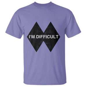 Funny I Am Difficult Double Black Diamond Ski Snowboard T Shirt TS11 Violet Print Your Wear