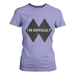 Funny I Am Difficult Double Black Diamond Ski Snowboard T Shirt For Women TS11 Violet Print Your Wear