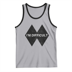 Funny I Am Difficult Double Black Diamond Ski Snowboard Tank Top TS11 Athletic Heather Black Print Your Wear
