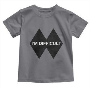 Funny I Am Difficult Double Black Diamond Ski Snowboard Toddler T Shirt TS11 Charcoal Print Your Wear