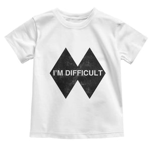 Funny I Am Difficult Double Black Diamond Ski Snowboard Toddler T Shirt TS11 White Print Your Wear