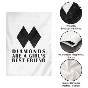 Funny Skiing Snowboarding Garden Flag Diamonds Are A Girls Best Friend TS11 Print Your Wear