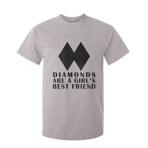Funny Skiing Snowboarding T Shirt For Kid Diamonds Are A Girls Best Friend TS11 Ice Gray Print Your Wear