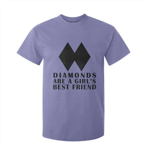 Funny Skiing Snowboarding T Shirt For Kid Diamonds Are A Girls Best Friend TS11 Violet Print Your Wear