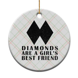 Funny Skiing Snowboarding Ceramic Ornament Diamonds Are A Girls Best Friend TS11 1pc Christmas Plaid Print Your Wear