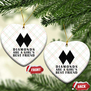 Funny Skiing Snowboarding Ceramic Ornament Diamonds Are A Girls Best Friend TS11 Print Your Wear