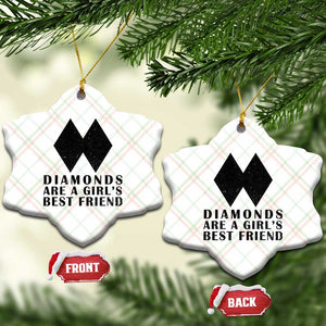 Funny Skiing Snowboarding Ceramic Ornament Diamonds Are A Girls Best Friend TS11 Print Your Wear