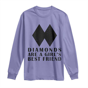 Funny Skiing Snowboarding Long Sleeve Shirt Diamonds Are A Girls Best Friend TS11 Violet Print Your Wear