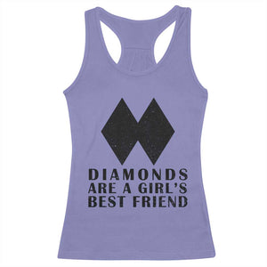 Funny Skiing Snowboarding Racerback Tank Top Diamonds Are A Girls Best Friend TS11 Violet Print Your Wear