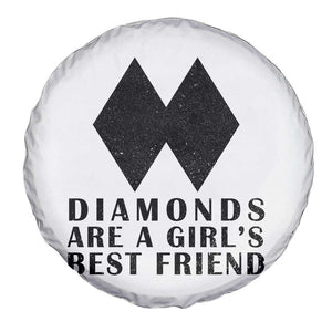 Funny Skiing Snowboarding Spare Tire Cover Diamonds Are A Girls Best Friend TS11 Print Your Wear