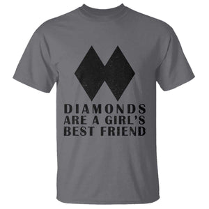 Funny Skiing Snowboarding T Shirt Diamonds Are A Girls Best Friend TS11 Charcoal Print Your Wear