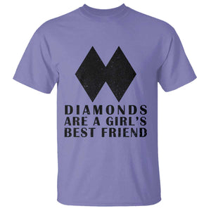 Funny Skiing Snowboarding T Shirt Diamonds Are A Girls Best Friend TS11 Violet Print Your Wear