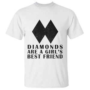 Funny Skiing Snowboarding T Shirt Diamonds Are A Girls Best Friend TS11 White Print Your Wear
