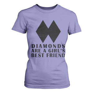Funny Skiing Snowboarding T Shirt For Women Diamonds Are A Girls Best Friend TS11 Violet Print Your Wear