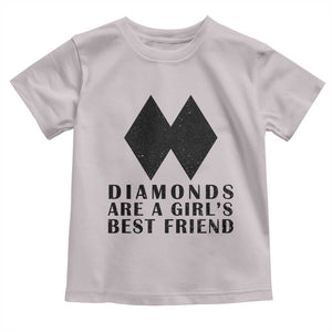 Funny Skiing Snowboarding Toddler T Shirt Diamonds Are A Girls Best Friend TS11 Ice Gray Print Your Wear