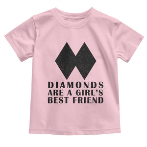 Funny Skiing Snowboarding Toddler T Shirt Diamonds Are A Girls Best Friend TS11 Light Pink Print Your Wear