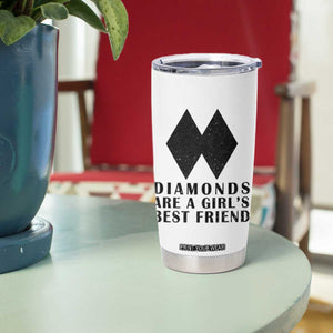 Funny Skiing Snowboarding Tumbler Cup Diamonds Are A Girls Best Friend TS11 Print Your Wear