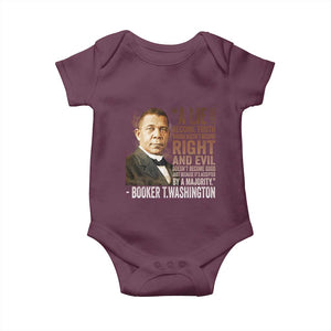 Booker Taliaferro Washington Baby Onesie A Lie Doesn't Become Truth Black History Month TS11 Maroon Print Your Wear
