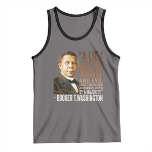 Booker Taliaferro Washington Tank Top A Lie Doesn't Become Truth Black History Month TS11 Deep Heather Black Print Your Wear