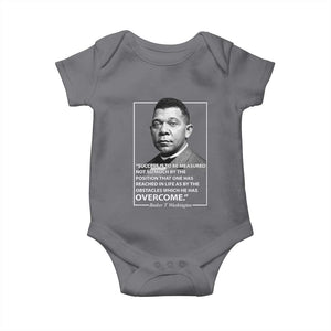 Booker Taliaferro Washington Baby Onesie Success Is To Be Measured Not So Much By The Position That One Has Reached TS11 Charcoal Print Your Wear