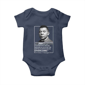 Booker Taliaferro Washington Baby Onesie Success Is To Be Measured Not So Much By The Position That One Has Reached TS11 Navy Print Your Wear