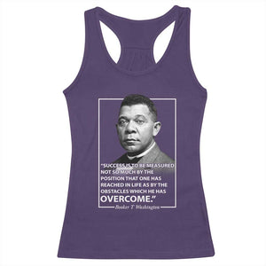Booker Taliaferro Washington Racerback Tank Top Success Is To Be Measured Not So Much By The Position That One Has Reached TS11 Purple Print Your Wear