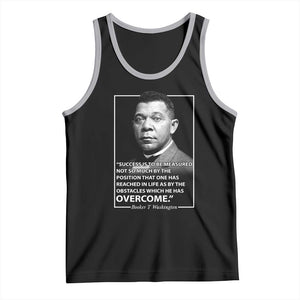 Booker Taliaferro Washington Tank Top Success Is To Be Measured Not So Much By The Position That One Has Reached TS11 Black Athletic Heather Print Your Wear
