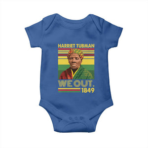 Harriet Tubman Baby Onesie We Out 1849 African American History TS11 Royal Blue Print Your Wear