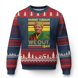 Harriet Tubman Ugly Christmas Sweater We Out 1849 African American History TS11 Navy Red Print Your Wear