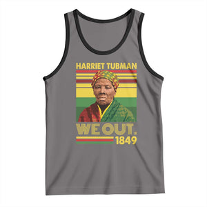 Harriet Tubman Tank Top We Out 1849 African American History TS11 Deep Heather Black Print Your Wear
