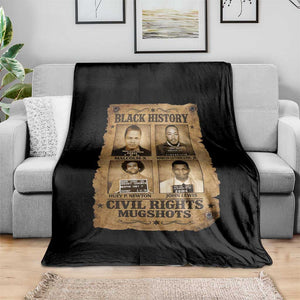 Black History Civil Rights Mugshots Throw Blanket Malcolm X MLK John Lewis Huey P Newton TS11 Print Your Wear