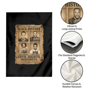 Black History Civil Rights Mugshots Garden Flag Malcolm X MLK John Lewis Huey P Newton TS11 Print Your Wear