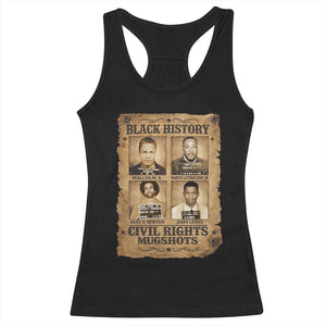 Black History Civil Rights Mugshots Racerback Tank Top Malcolm X MLK John Lewis Huey P Newton TS11 Black Print Your Wear