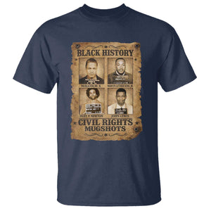 Black History Civil Rights Mugshots T Shirt Malcolm X MLK John Lewis Huey P Newton TS11 Navy Print Your Wear