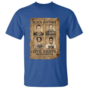 Black History Civil Rights Mugshots T Shirt Malcolm X MLK John Lewis Huey P Newton TS11 Royal Blue Print Your Wear