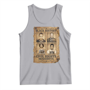 Black History Civil Rights Mugshots Tank Top Malcolm X MLK John Lewis Huey P Newton TS11 Athletic Heather Print Your Wear