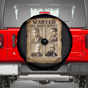Black Leaders Spare Tire Cover Wanted Civil Rights Heroes MLK Malcolm X Web John Lewis TS11 Black Print Your Wear