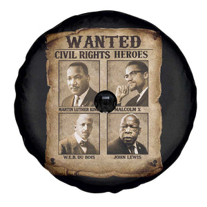 Black Leaders Spare Tire Cover Wanted Civil Rights Heroes MLK Malcolm X Web John Lewis TS11 Print Your Wear