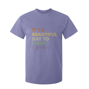 All Cancer Awareness T Shirt For Kid It's A Beautiful Day To Fight Cancer Lavender Ribbon TS11 Violet Print Your Wear