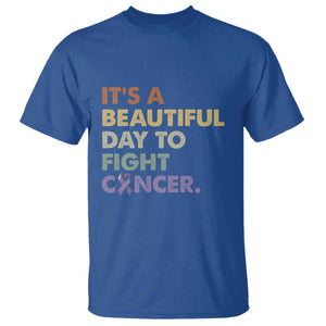All Cancer Awareness T Shirt It's A Beautiful Day To Fight Cancer Lavender Ribbon TS11 Royal Blue Print Your Wear